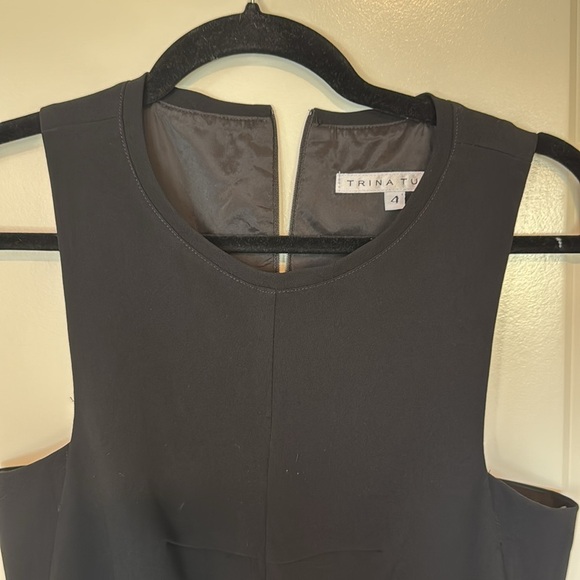 Trina Turk fit and flair black dress Black Sleeveless Dress - Picture 2 of 8